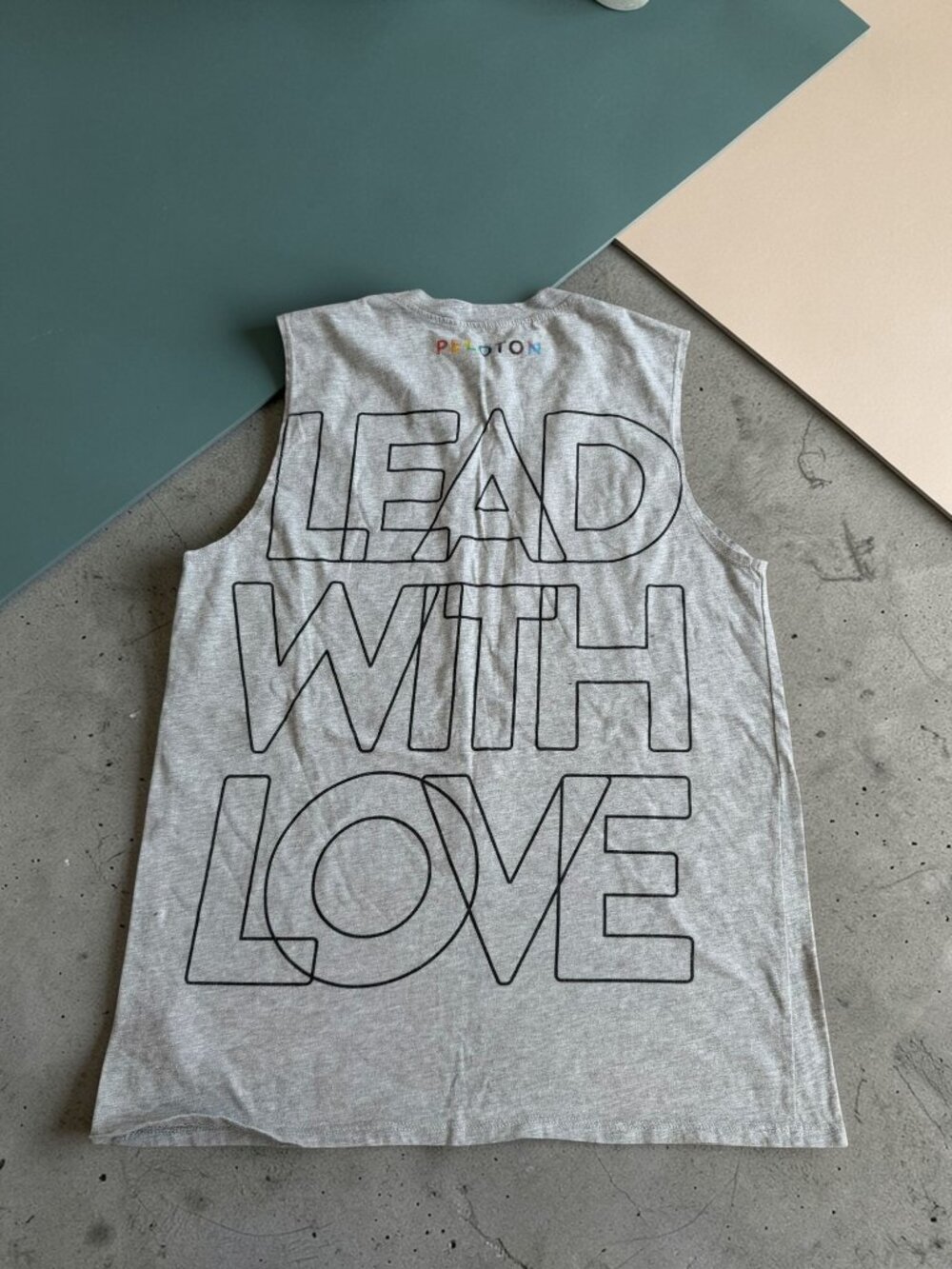 PELOTON Men’s Lead with Love Gray Tank Top Size Medium